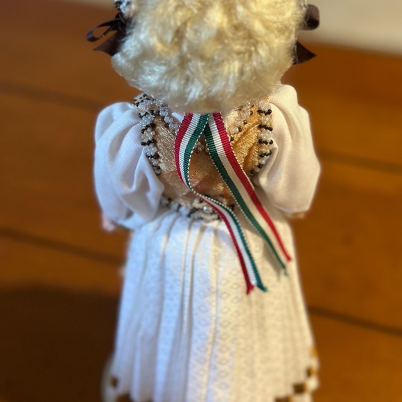 vintage porcelain doll With Elaborate Beading On Dress - Picture 5 of 10